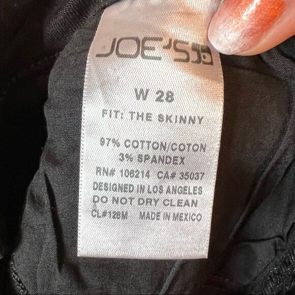 Joe’s Jeans The Skinny Wax Coated Black Ankle Jeans - Picture 4 of 8